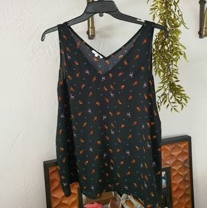 V Neck Tank Woodland Animals Maurices Large